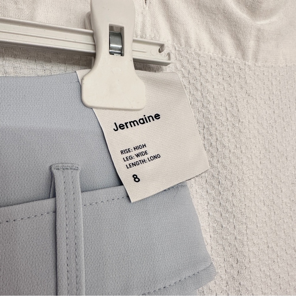Babaton Baby Blue Wide Leg High-Waisted Cream Pants - Picture 8 of 15